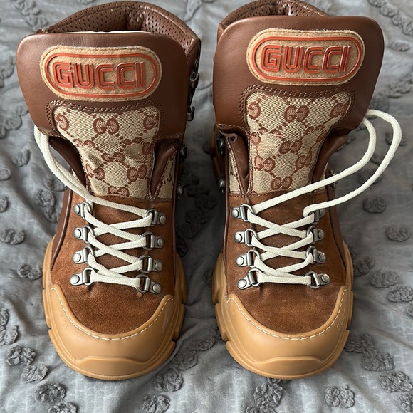 Gucci Women’s Flashtrek GG High-Trek Sneaker - Picture 1 of 10